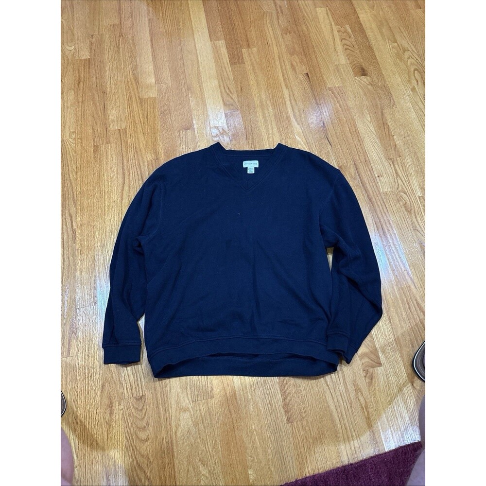 Cutter & Buck Mens V-Neck Sweater  / Sweatshirt 1XB Black Preowned Nice
